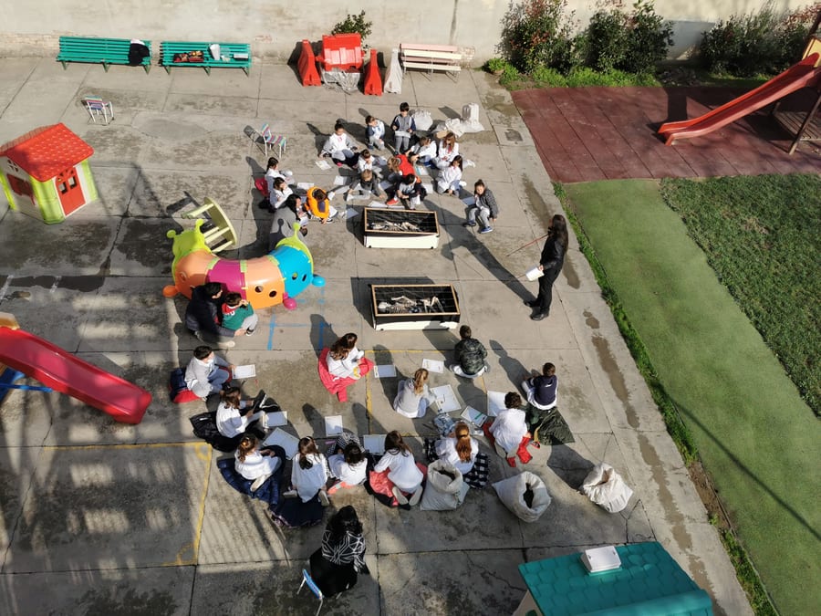 Il laboratorio all’aperto visto dall’alto